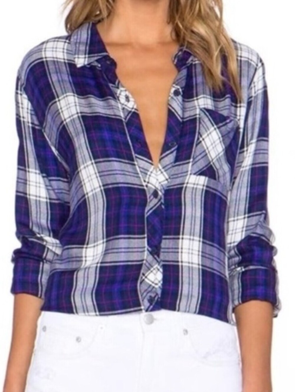 Rails Hunter Ultra Violet large Shirt Plaid